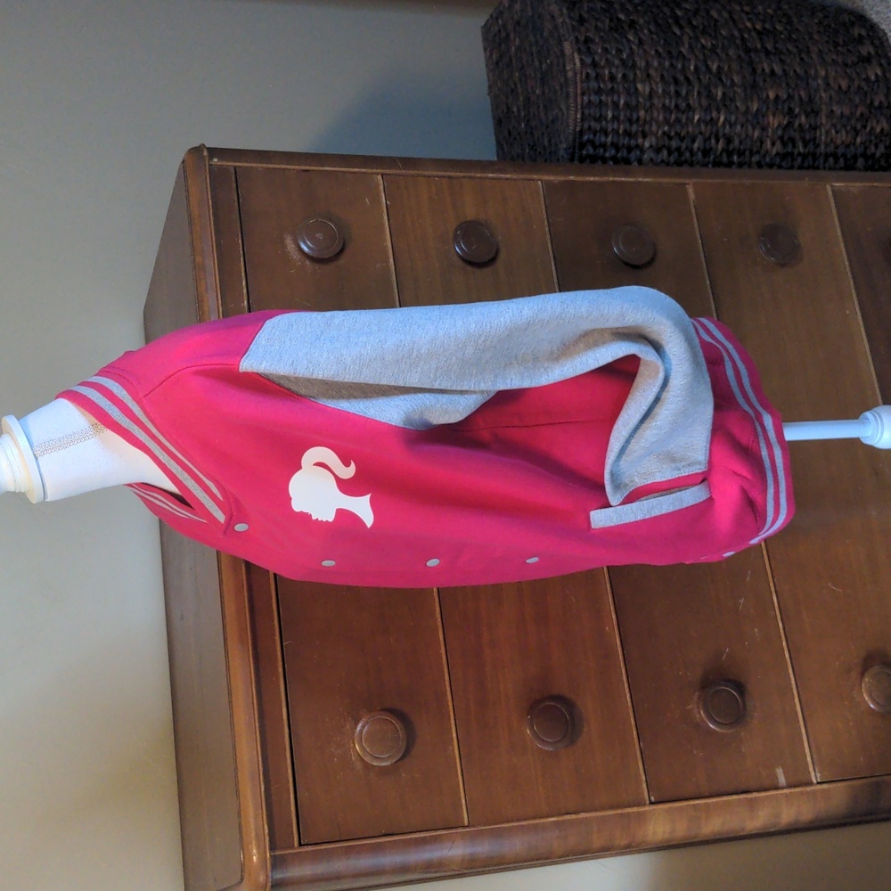 Barbie WMS Varsity Jacket Letterman Style BARBIECORE NWOT - Picture 10 of 14